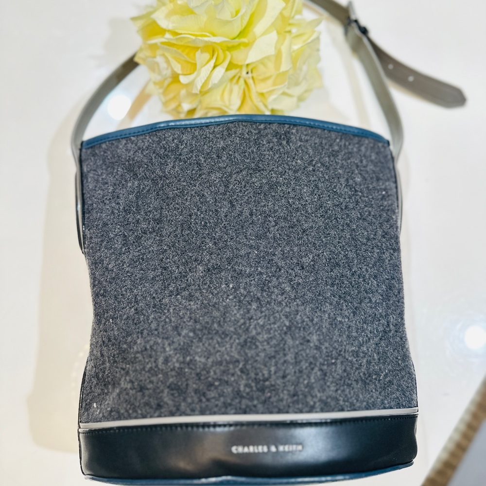 Charles & Keith Wool Buckle Bag